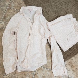 Victoria's secret xs pink flannel pajama set
